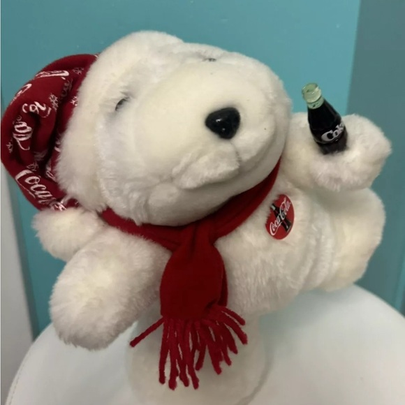 Coca-Cola Polar Bear Plush with Scarf - Picture 2 of 10